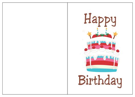 foldable birthday card template word|More.